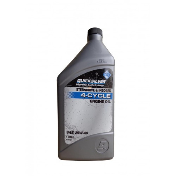 Масло Quicksilver Sterndrive & Inboard 4-stroke 25W-40 synthetic blend 1л 92-8M0086226 в Краснодаре